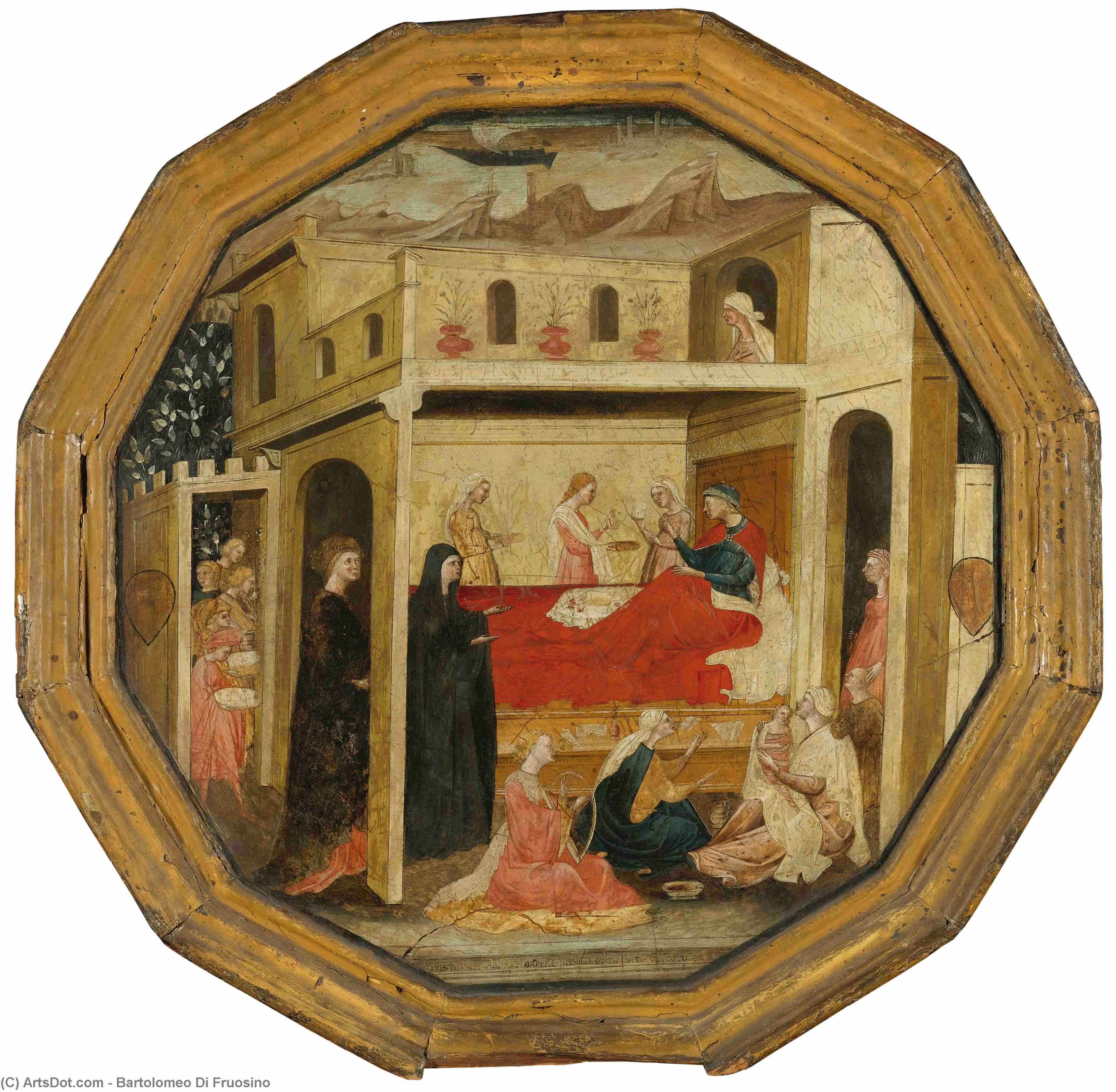Wikioo.org - The Encyclopedia of Fine Arts - Painting, Artwork by Bartolomeo Di Fruosino - Desco da parto (verso)
