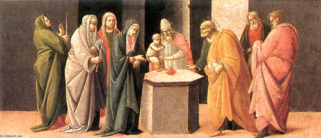 WikiOO.org - Encyclopedia of Fine Arts - Maalaus, taideteos Alunno Di Domenico (Bartolomeo Di Giovanni) - Predella: Presentation at the Temple