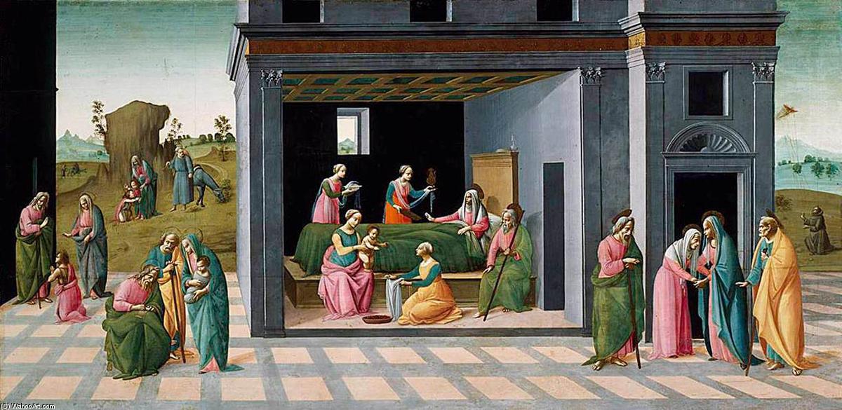 WikiOO.org - Enciclopédia das Belas Artes - Pintura, Arte por Alunno Di Domenico (Bartolomeo Di Giovanni) - Scenes from the Life of St John the Baptist