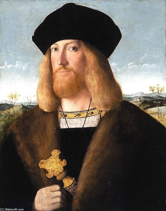 Wikioo.org - The Encyclopedia of Fine Arts - Painting, Artwork by Bartolomeo Veneto - Portrait of a Bearded Gentleman
