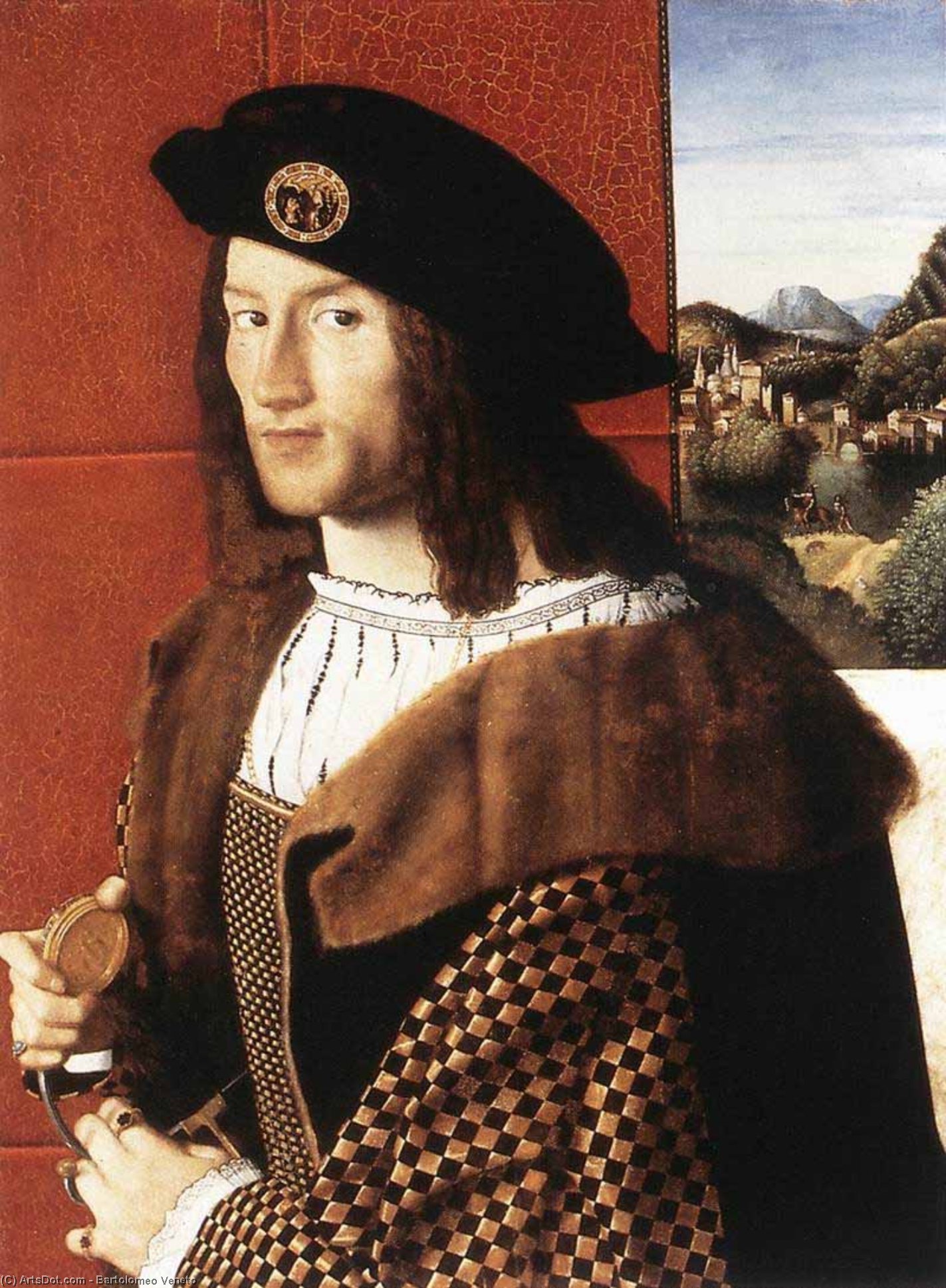 WikiOO.org - 百科事典 - 絵画、アートワーク Bartolomeo Veneto - 紳士の肖像