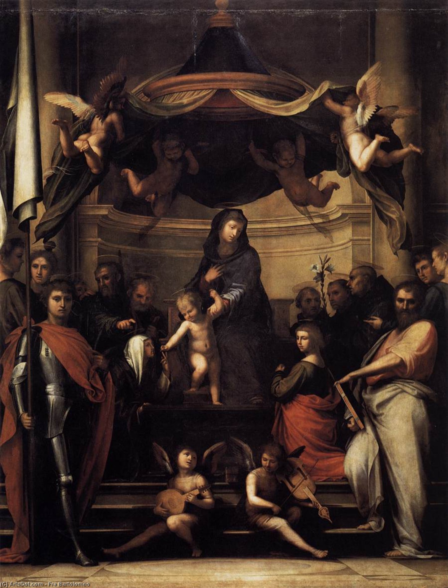 WikiOO.org - Encyclopedia of Fine Arts - Maalaus, taideteos Fra Bartolomeo - Mystic Marriage of St Catherine
