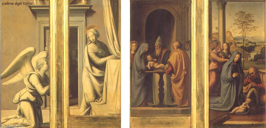 Wikioo.org - The Encyclopedia of Fine Arts - Painting, Artwork by Fra Bartolomeo - The Annunciation (front), Circumcision and Nativity (back)