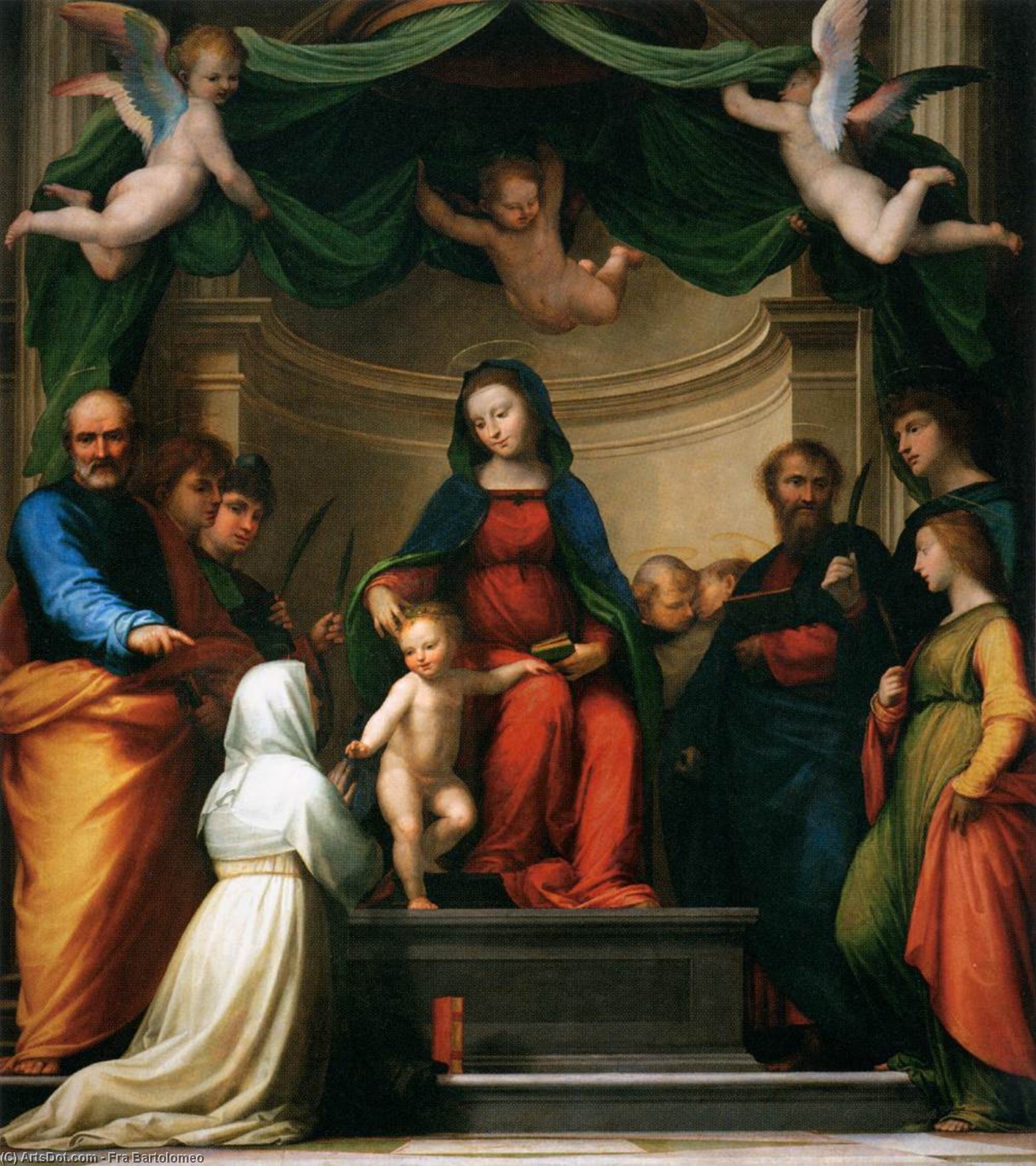 Wikioo.org - The Encyclopedia of Fine Arts - Painting, Artwork by Fra Bartolomeo - The Marriage of St Catherine of Siena