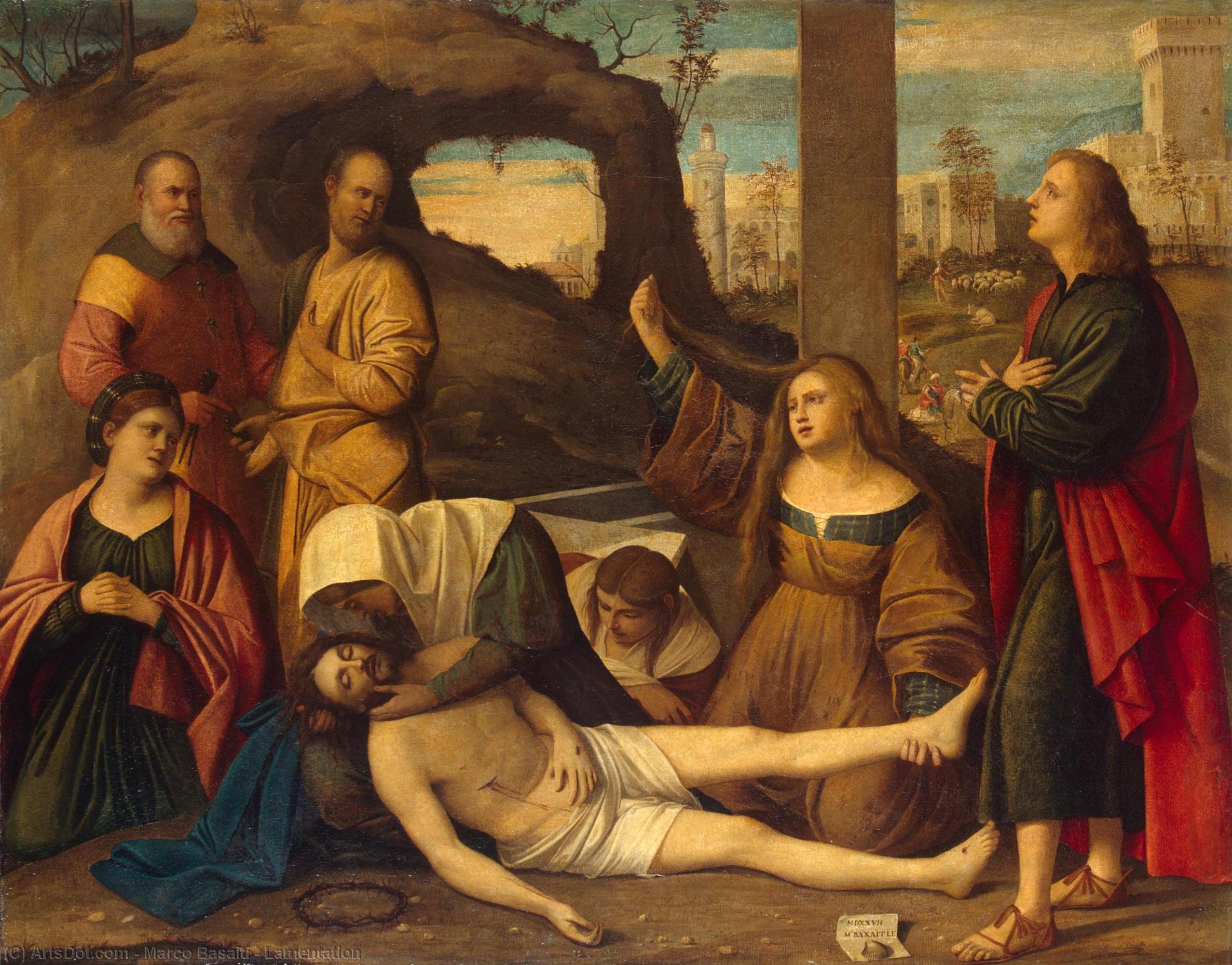 Wikioo.org - The Encyclopedia of Fine Arts - Painting, Artwork by Marco Basaiti - Lamentation