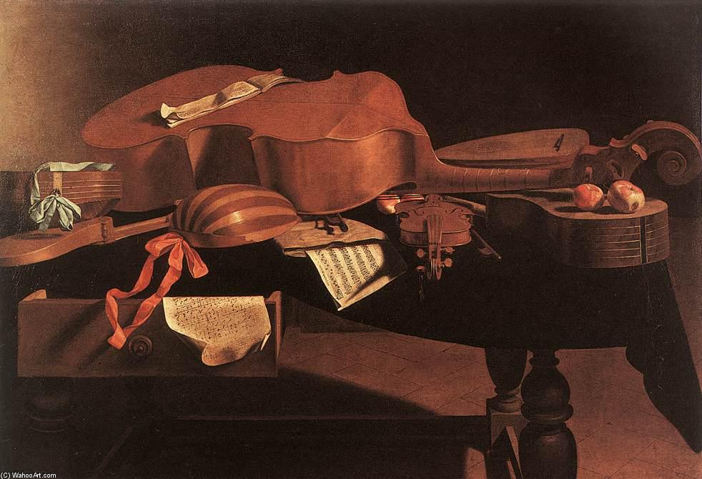 Wikioo.org - Encyklopedia Sztuk Pięknych - Malarstwo, Grafika Evaristo Baschenis - Musical Instruments