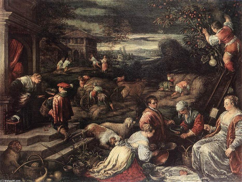 WikiOO.org - Enciclopedia of Fine Arts - Pictura, lucrări de artă Francesco Bassano The Younger - Summer
