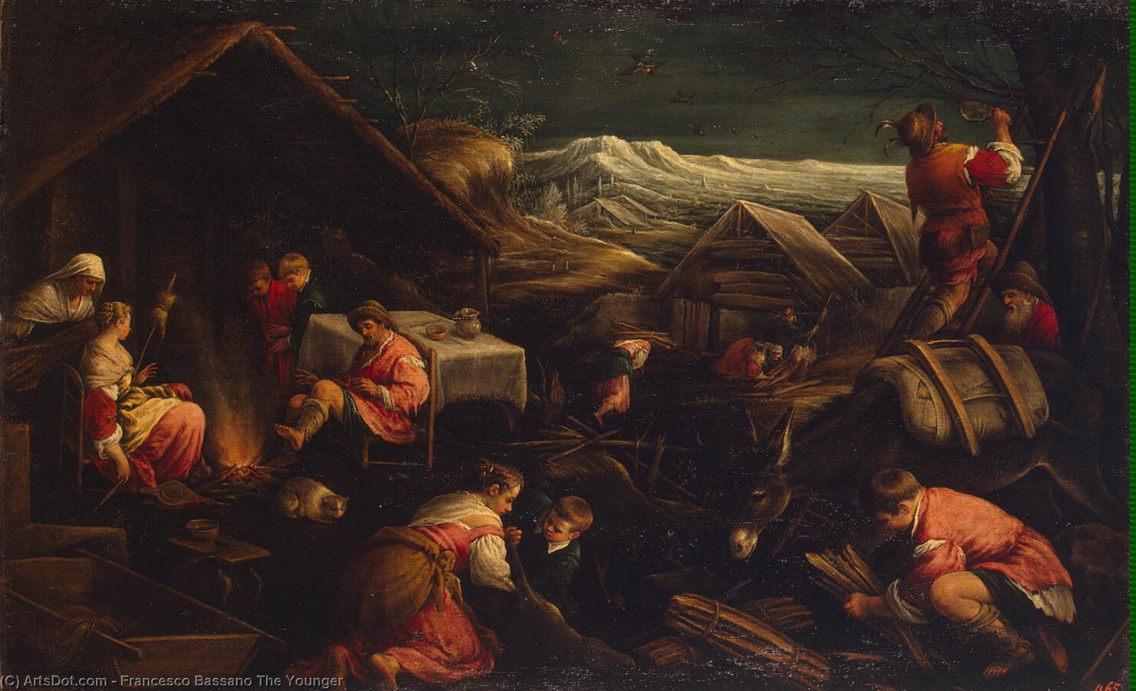 Wikioo.org - The Encyclopedia of Fine Arts - Painting, Artwork by Francesco Bassano The Younger - Winter