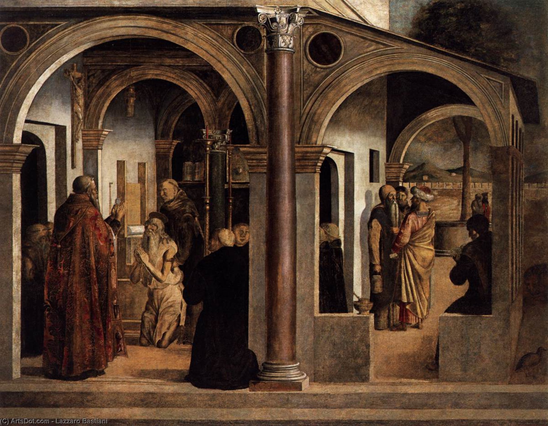WikiOO.org - Encyclopedia of Fine Arts - Maleri, Artwork Lazzaro Bastiani - Communion of St Jerome