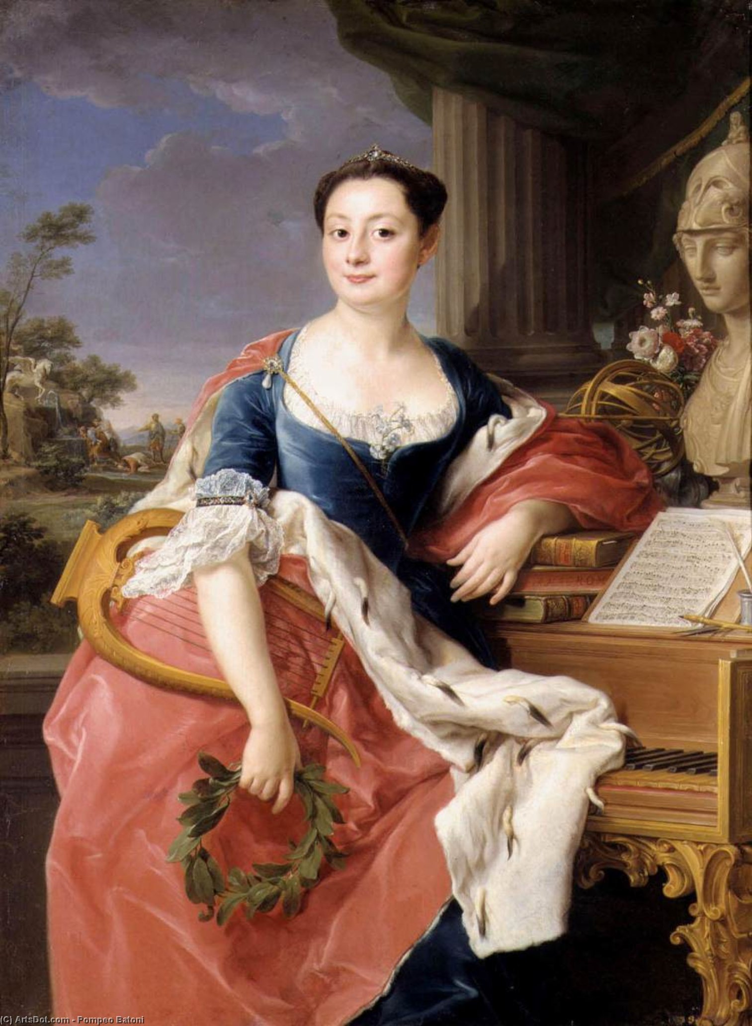 Wikioo.org - The Encyclopedia of Fine Arts - Painting, Artwork by Pompeo Batoni - Portrait of Princess Giacinta Orsini Buoncampagni Ludovisi