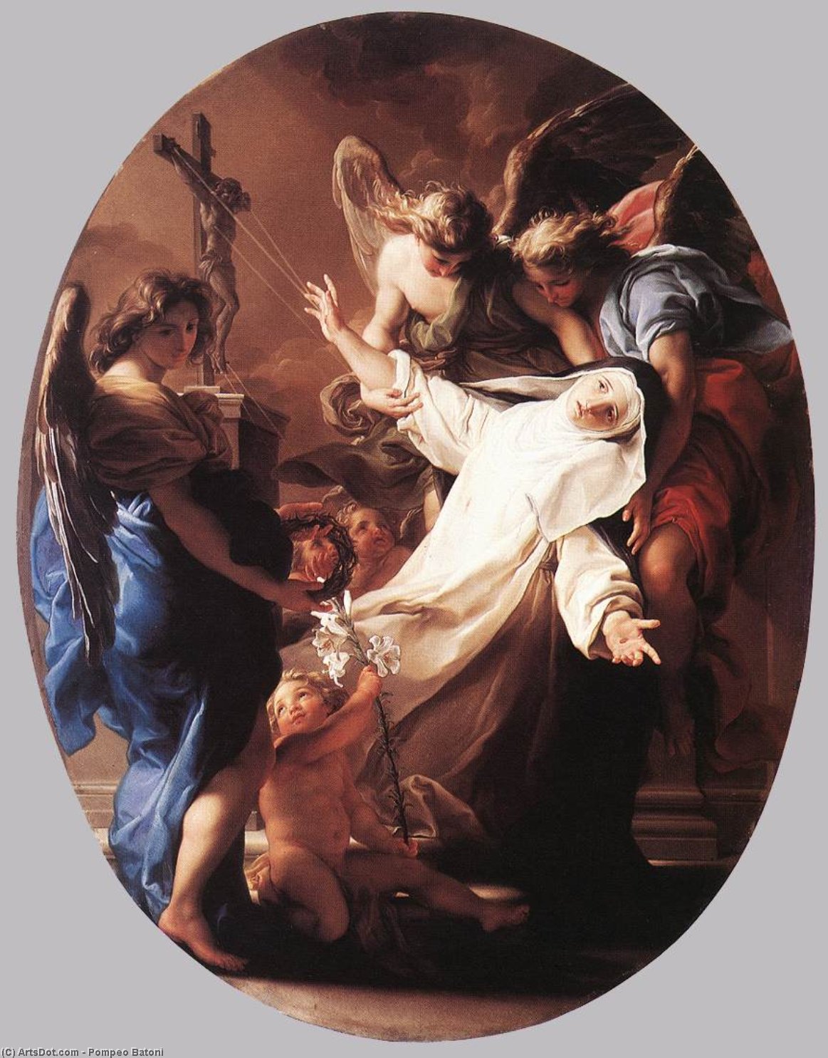 Wikioo.org - The Encyclopedia of Fine Arts - Painting, Artwork by Pompeo Batoni - The Ecstasy of St Catherine of Siena