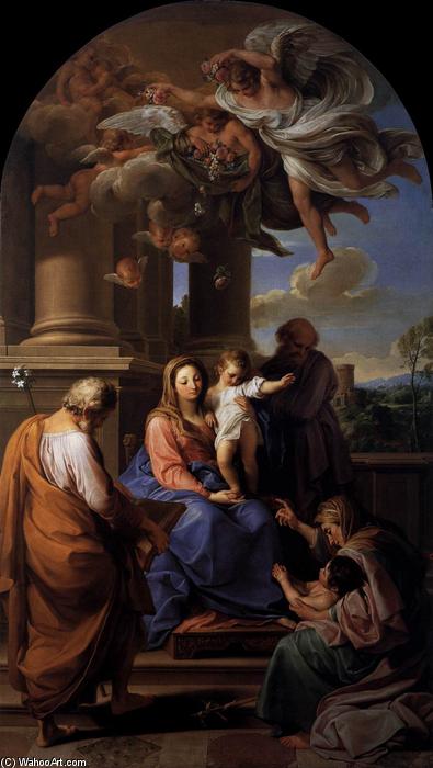 Wikioo.org - The Encyclopedia of Fine Arts - Painting, Artwork by Pompeo Batoni - Virgin and Child with Saints