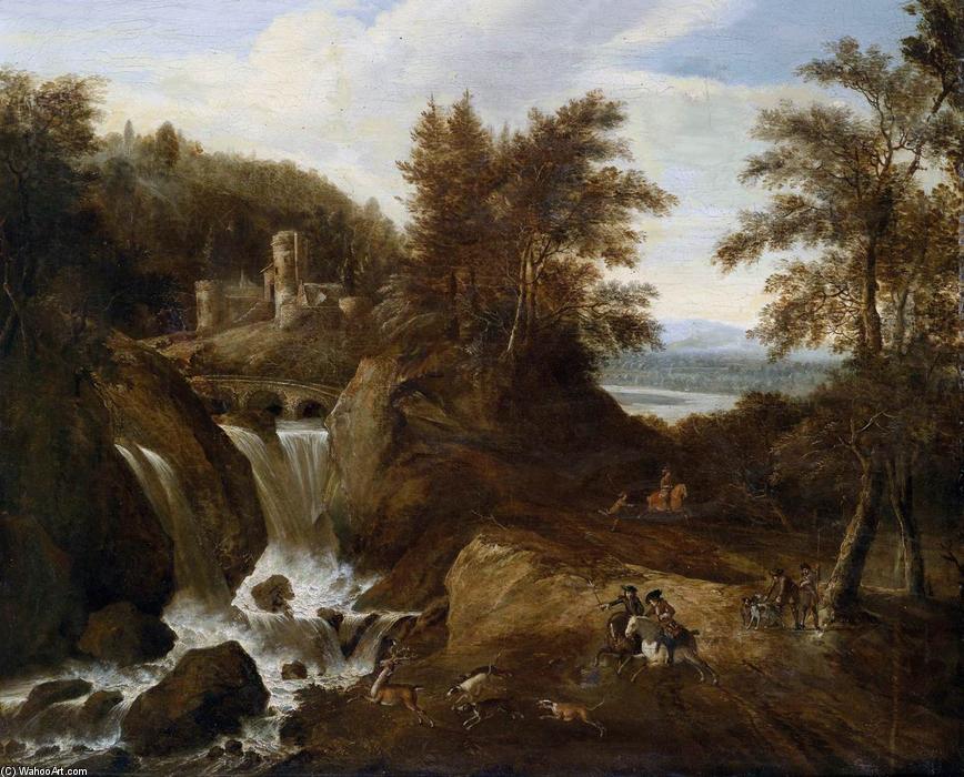 Wikioo.org - The Encyclopedia of Fine Arts - Painting, Artwork by Gerrit Van Battem - Mountainous Landscape