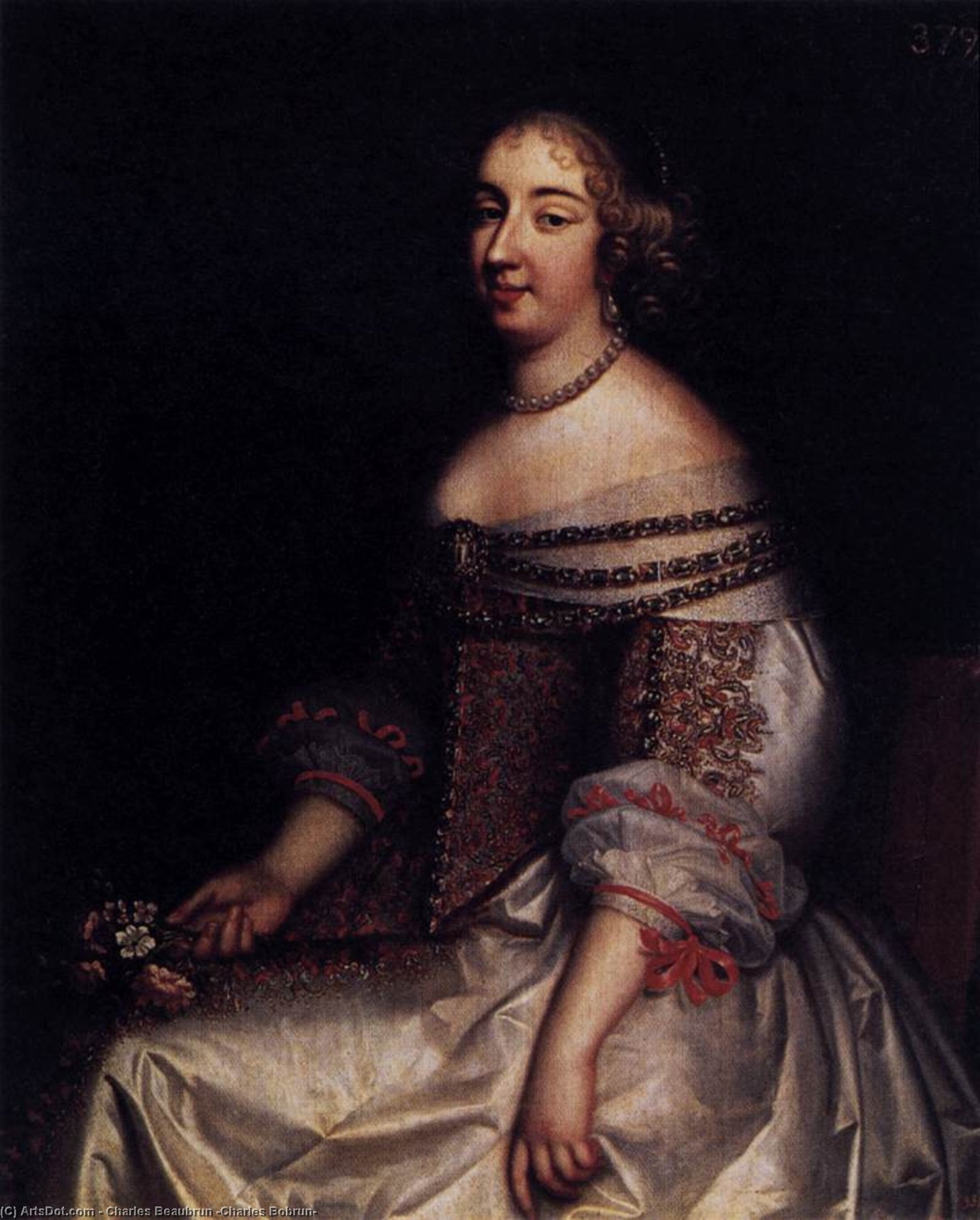 WikiOO.org - Εγκυκλοπαίδεια Καλών Τεχνών - Ζωγραφική, έργα τέχνης Charles Beaubrun (Charles Bobrun) - Portrait of Mademoiselle de Montpensier