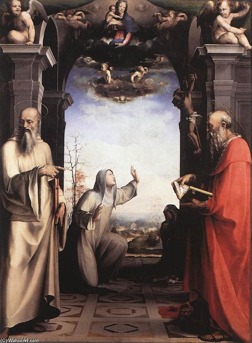 Wikioo.org - The Encyclopedia of Fine Arts - Painting, Artwork by Domenico Di Pace Beccafumi - Stigmatization of St Catherine of Siena