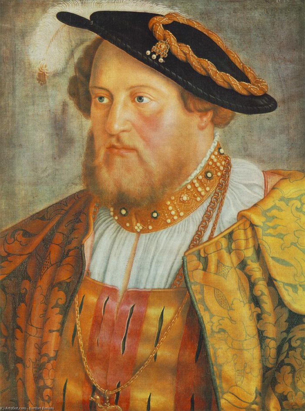 WikiOO.org - Encyclopedia of Fine Arts - Lukisan, Artwork Barthel Beham - Portrait of Ottheinrich, Prince of Pfalz