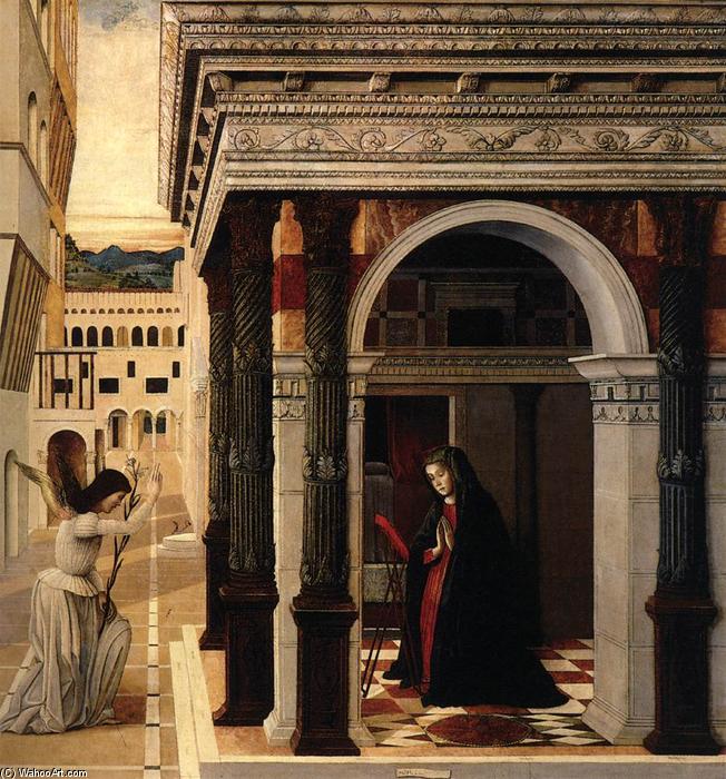 WikiOO.org - Enciklopedija dailės - Tapyba, meno kuriniai Gentile Bellini - Annunciation