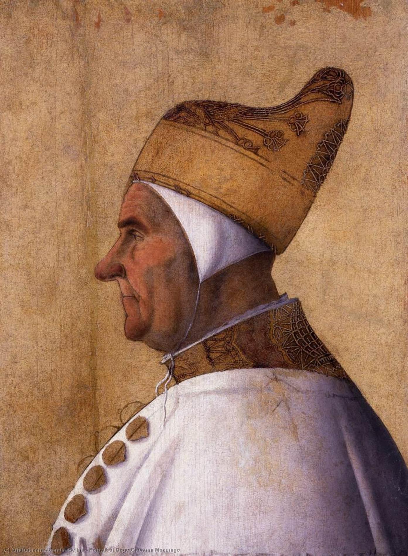 Wikioo.org - The Encyclopedia of Fine Arts - Painting, Artwork by Gentile Bellini - Portrait of Doge Giovanni Mocenigo