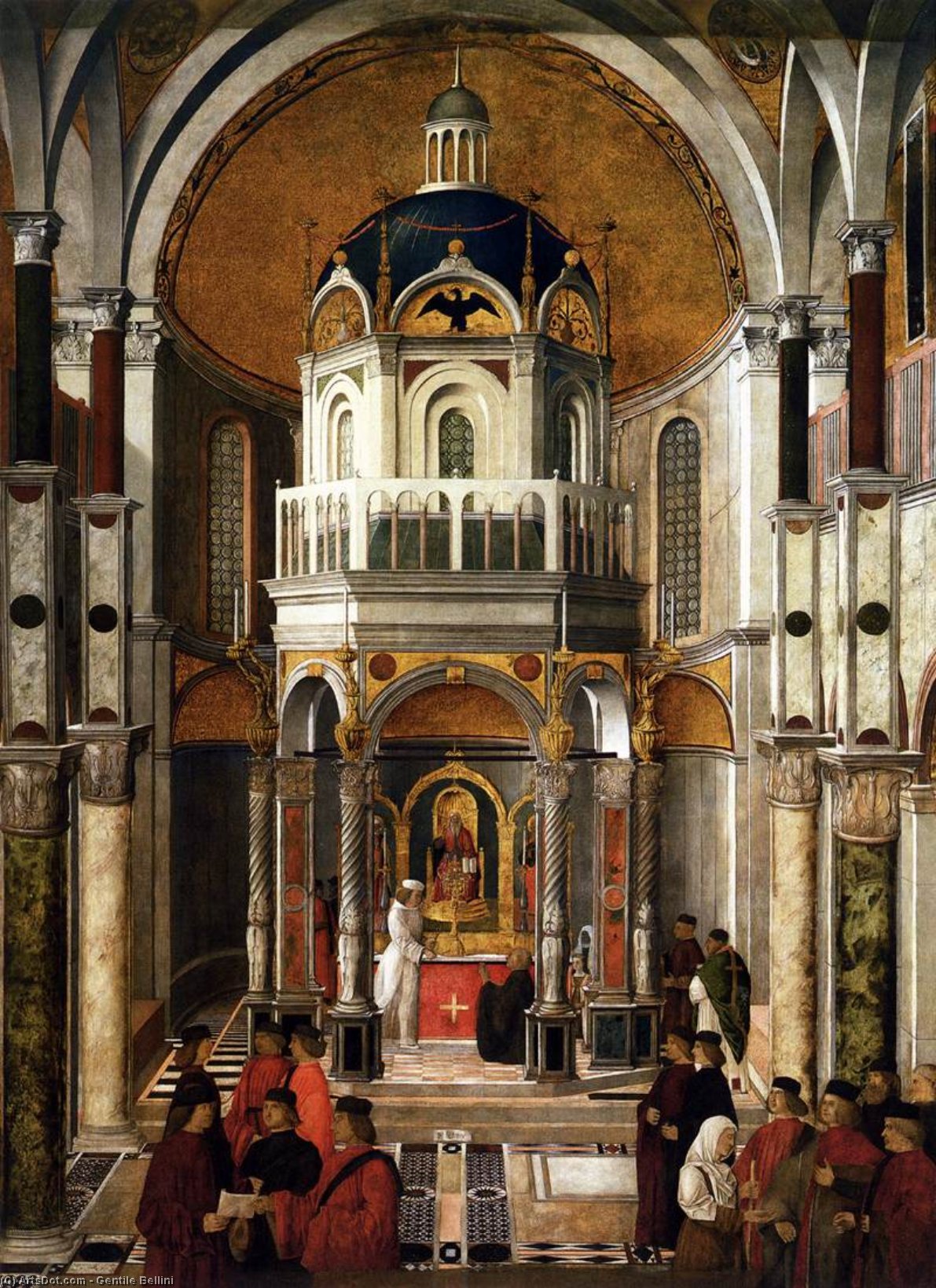 Wikioo.org - Bách khoa toàn thư về mỹ thuật - Vẽ tranh, Tác phẩm nghệ thuật Gentile Bellini - The Healing of Pietro dei Ludovici