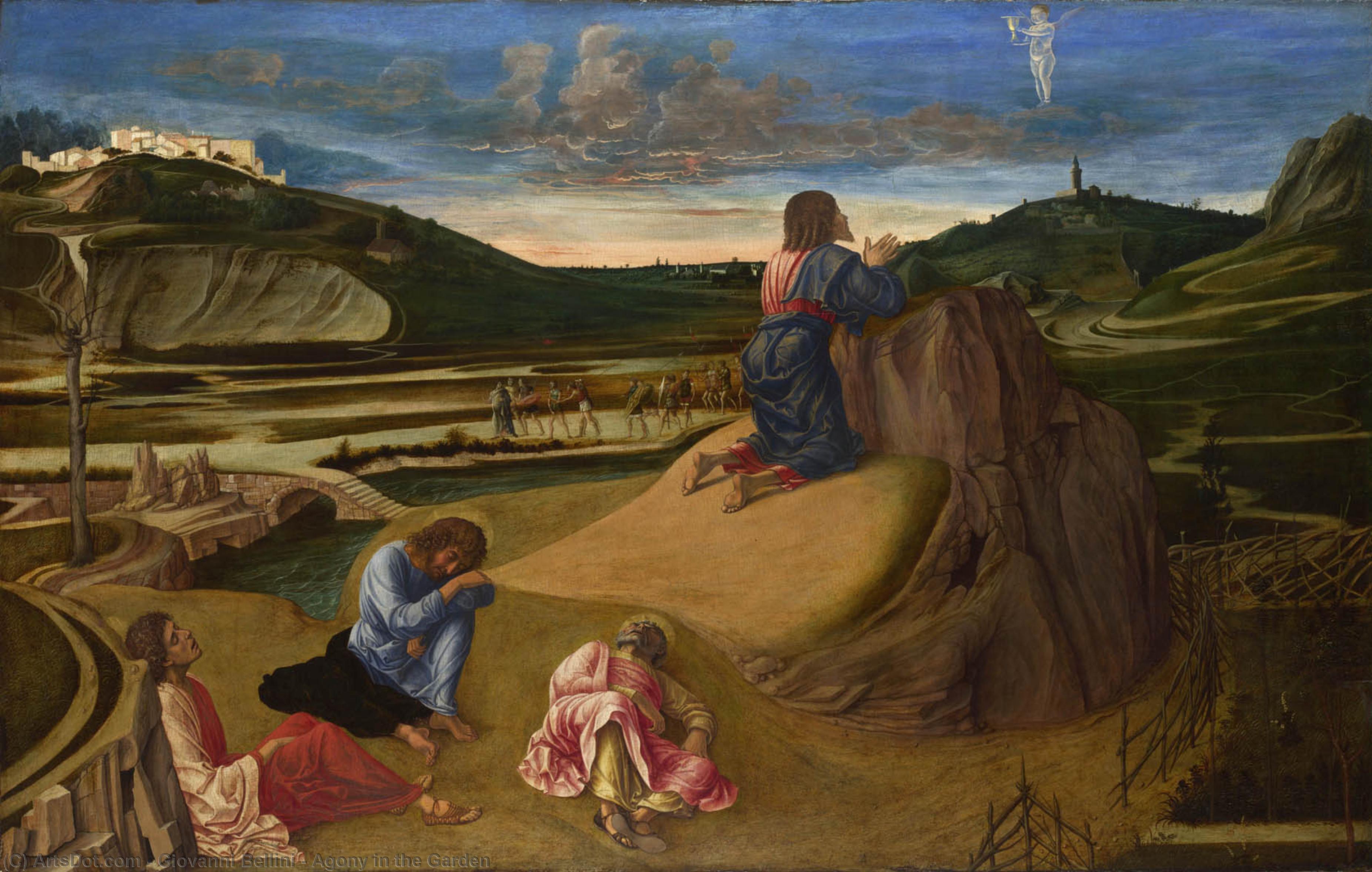 Wikioo.org - The Encyclopedia of Fine Arts - Painting, Artwork by Giovanni Bellini - Agony in the Garden