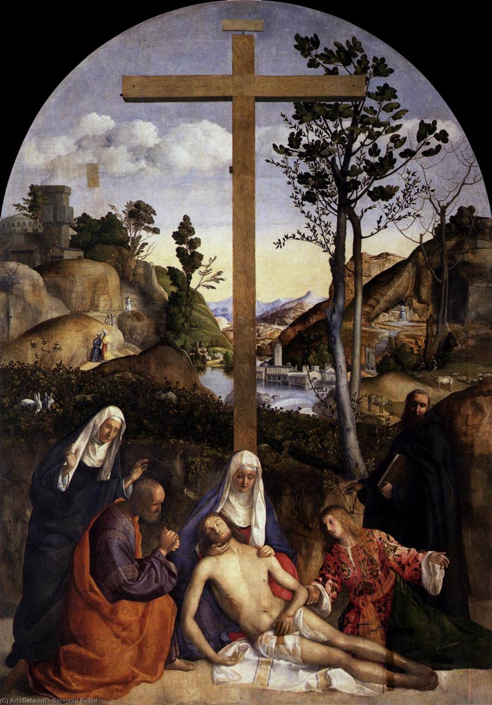 Wikioo.org - The Encyclopedia of Fine Arts - Painting, Artwork by Giovanni Bellini - Lamentation over the Dead Christ