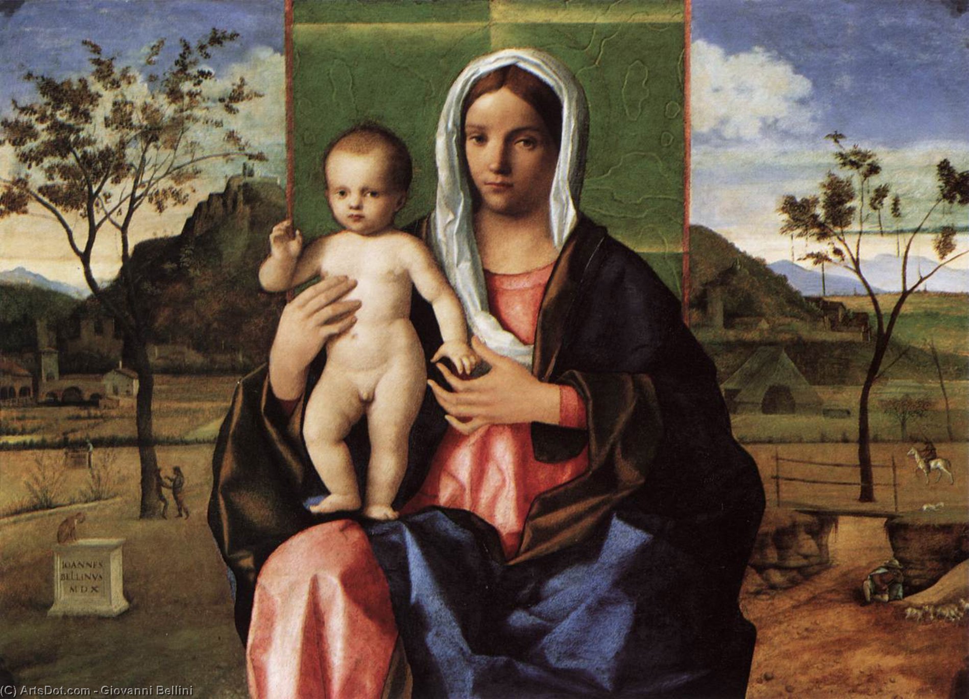 Wikioo.org - The Encyclopedia of Fine Arts - Painting, Artwork by Giovanni Bellini - Madonna and Child Blessing