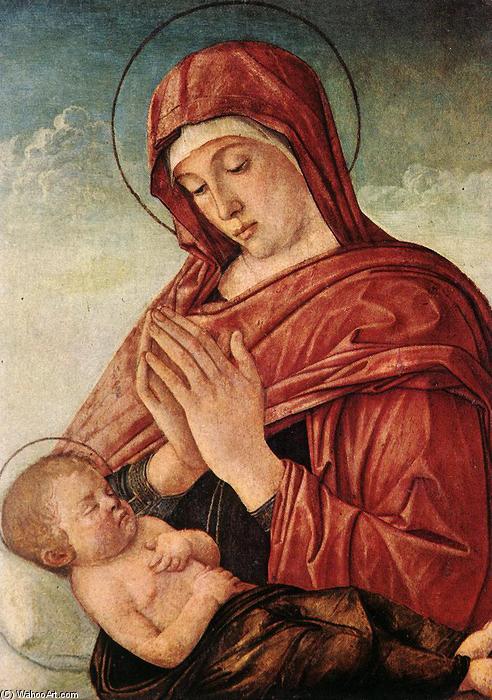WikiOO.org - Enciclopedia of Fine Arts - Pictura, lucrări de artă Giovanni Bellini - Madonna in Adoration of the Sleeping Child
