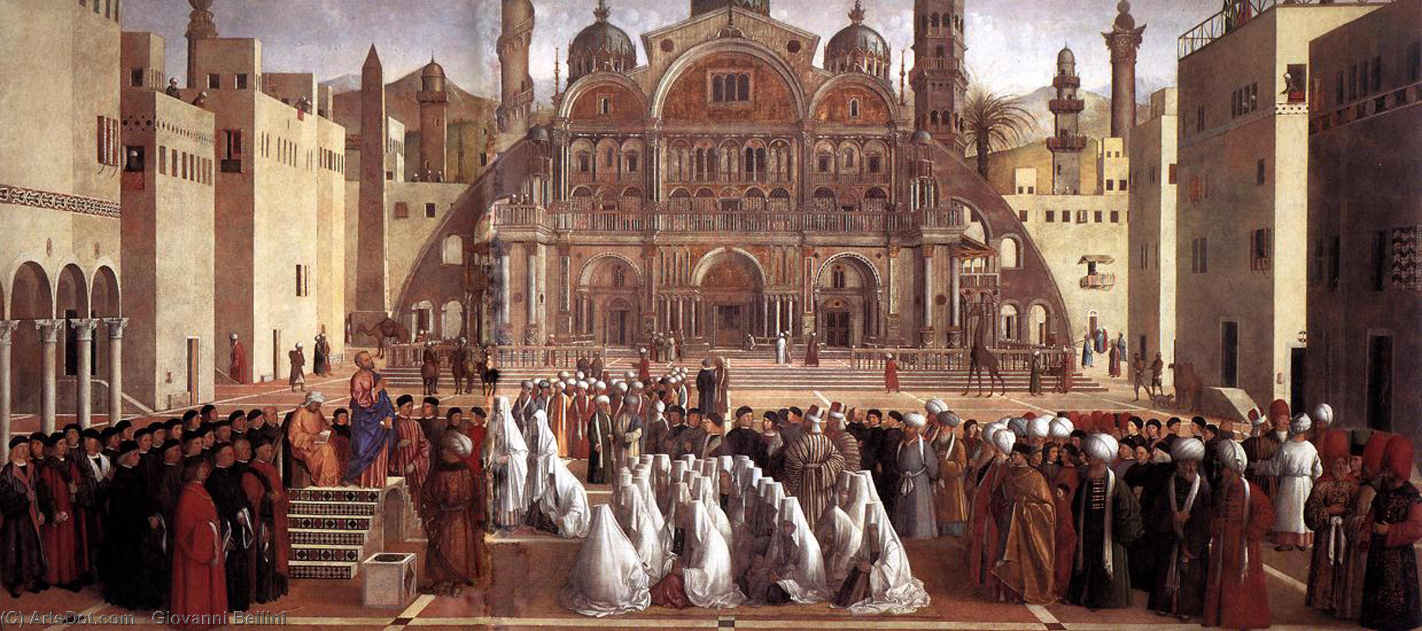 WikiOO.org - Encyclopedia of Fine Arts - Maľba, Artwork Giovanni Bellini - Sermon of St Mark in Alexandria