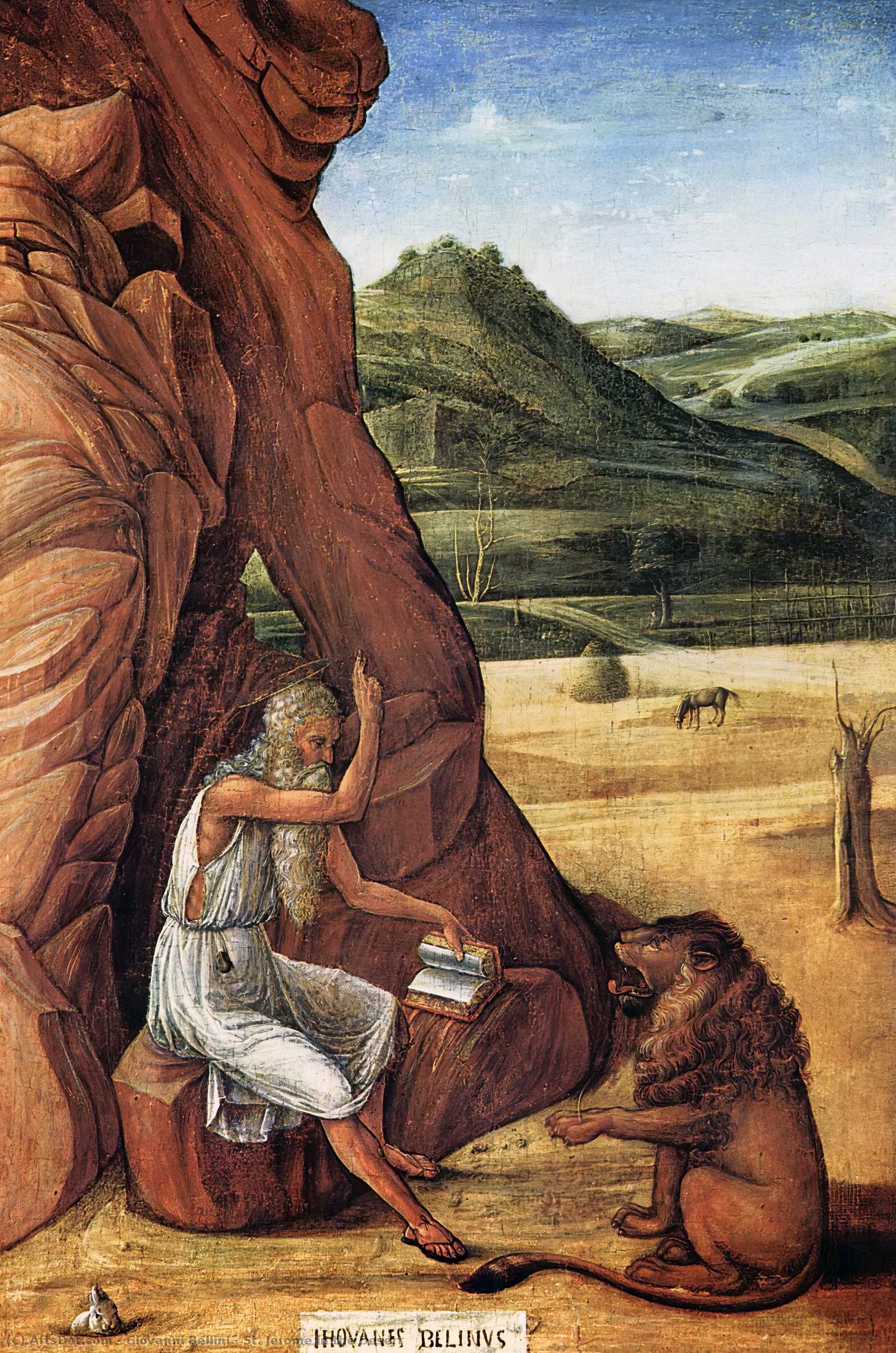 Wikioo.org - Die Enzyklopädie bildender Kunst - Malerei, Kunstwerk von Giovanni Bellini - der heilige hieronymus an  der  verlassen