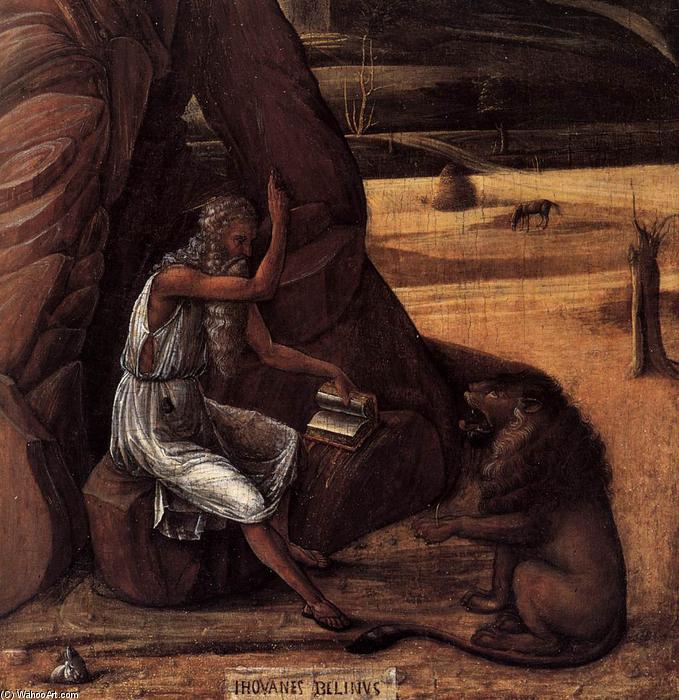 Wikioo.org – L'Enciclopedia delle Belle Arti - Pittura, Opere di Giovanni Bellini - san girolamo contro  Antartico  deserto  particolare