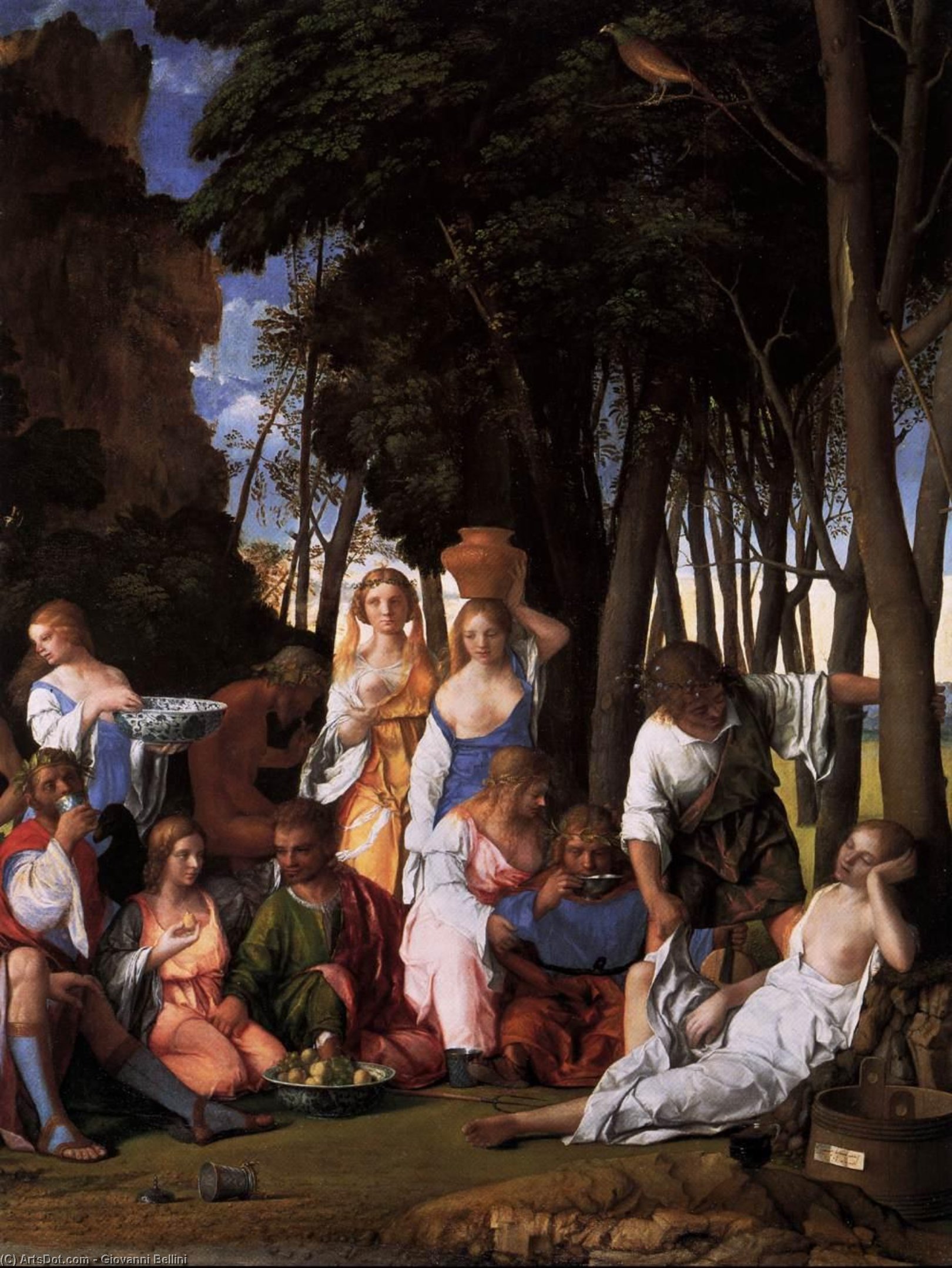 Wikioo.org - The Encyclopedia of Fine Arts - Painting, Artwork by Giovanni Bellini - The Feast of the Gods (detail)