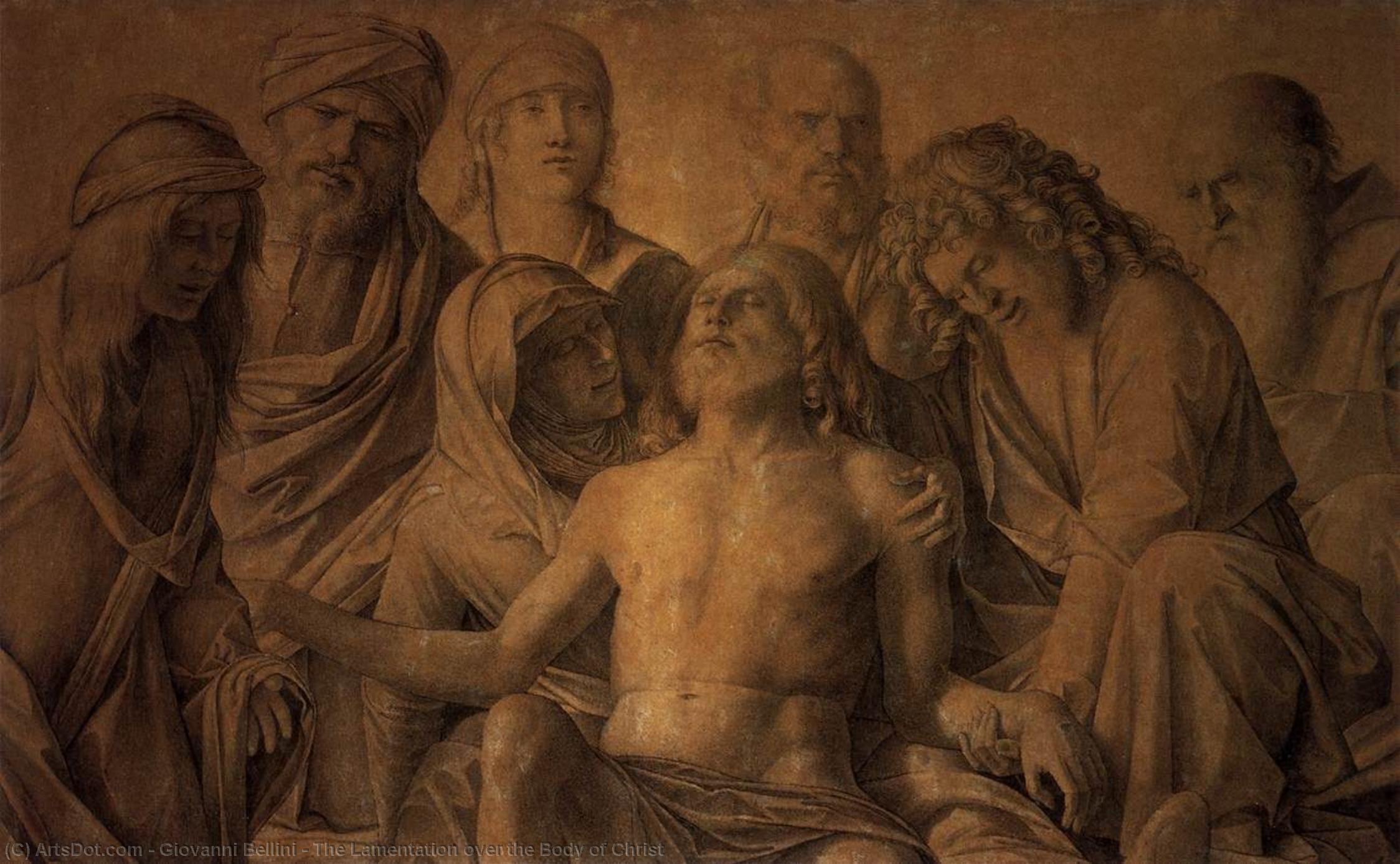 Wikioo.org - The Encyclopedia of Fine Arts - Painting, Artwork by Giovanni Bellini - The Lamentation over the Body of Christ