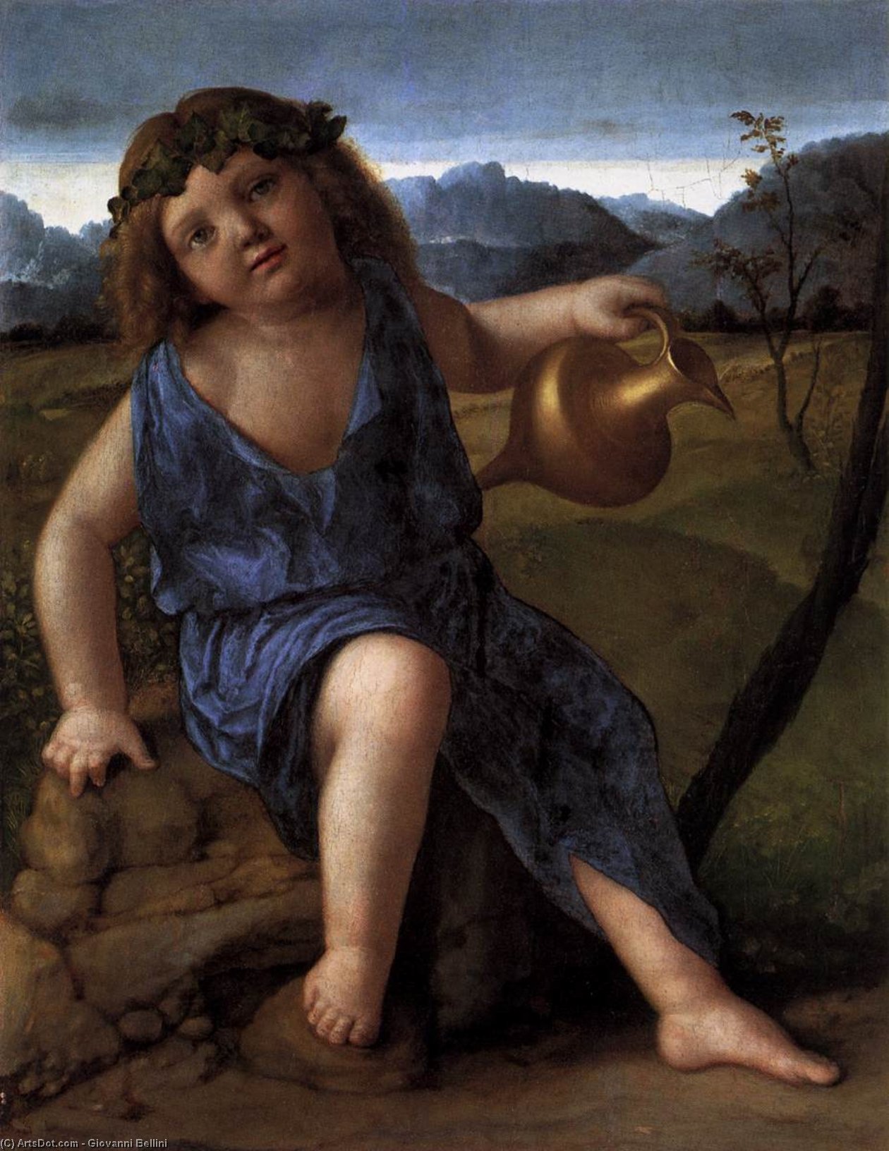 Wikioo.org – La Enciclopedia de las Bellas Artes - Pintura, Obras de arte de Giovanni Bellini - joven Baco