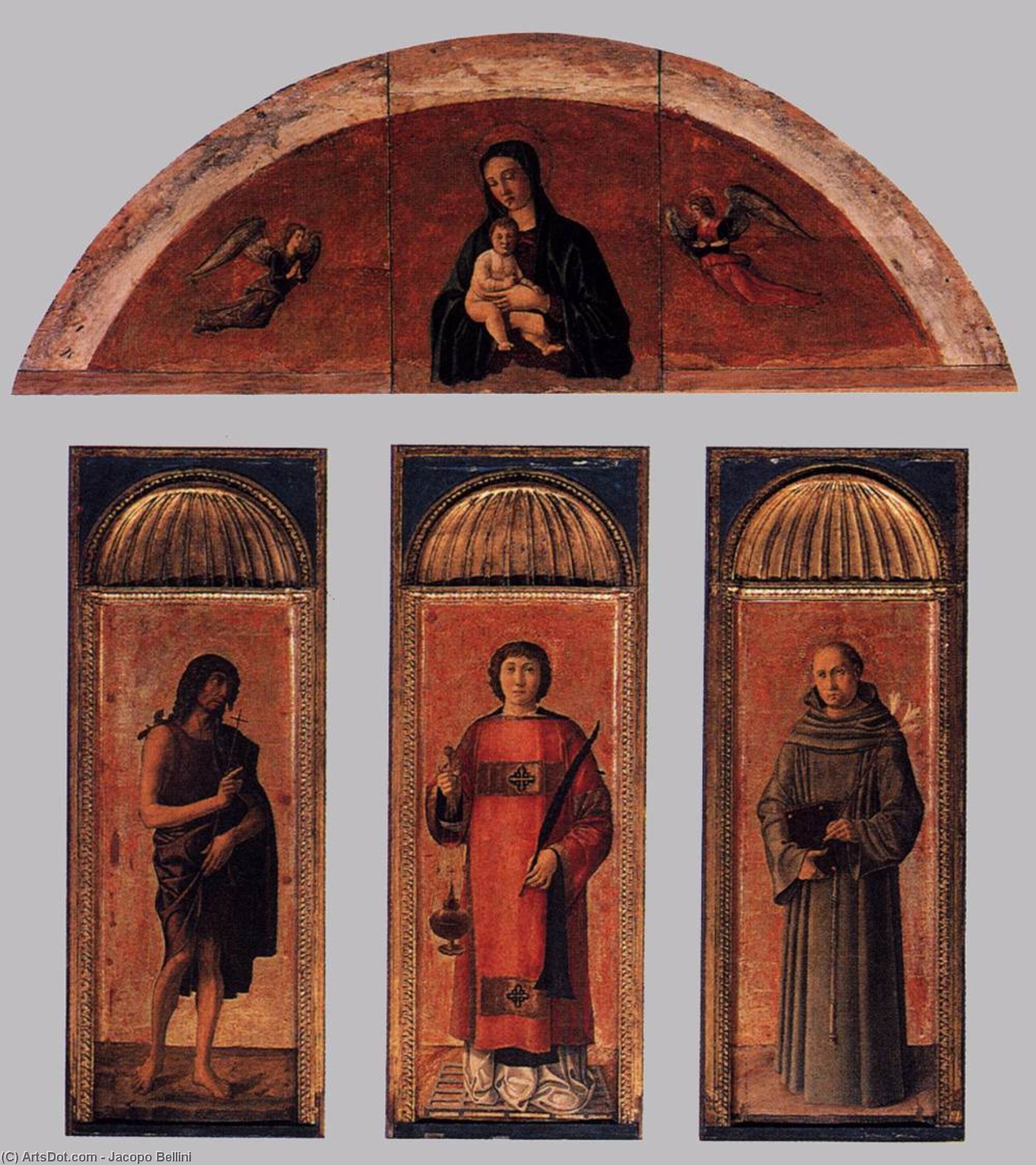 Wikioo.org - The Encyclopedia of Fine Arts - Painting, Artwork by Jacopo Bellini - Triptych of St Lawrence
