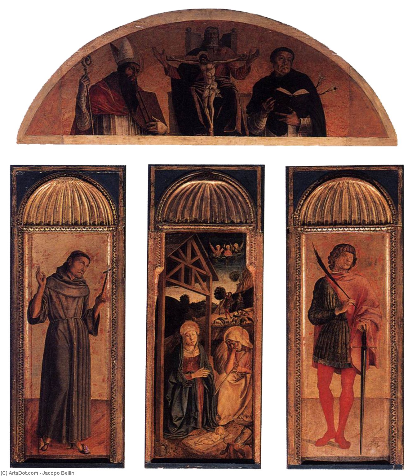 WikiOO.org - 百科事典 - 絵画、アートワーク Jacopo Bellini - トリプティク の  ザー  キリストの降誕
