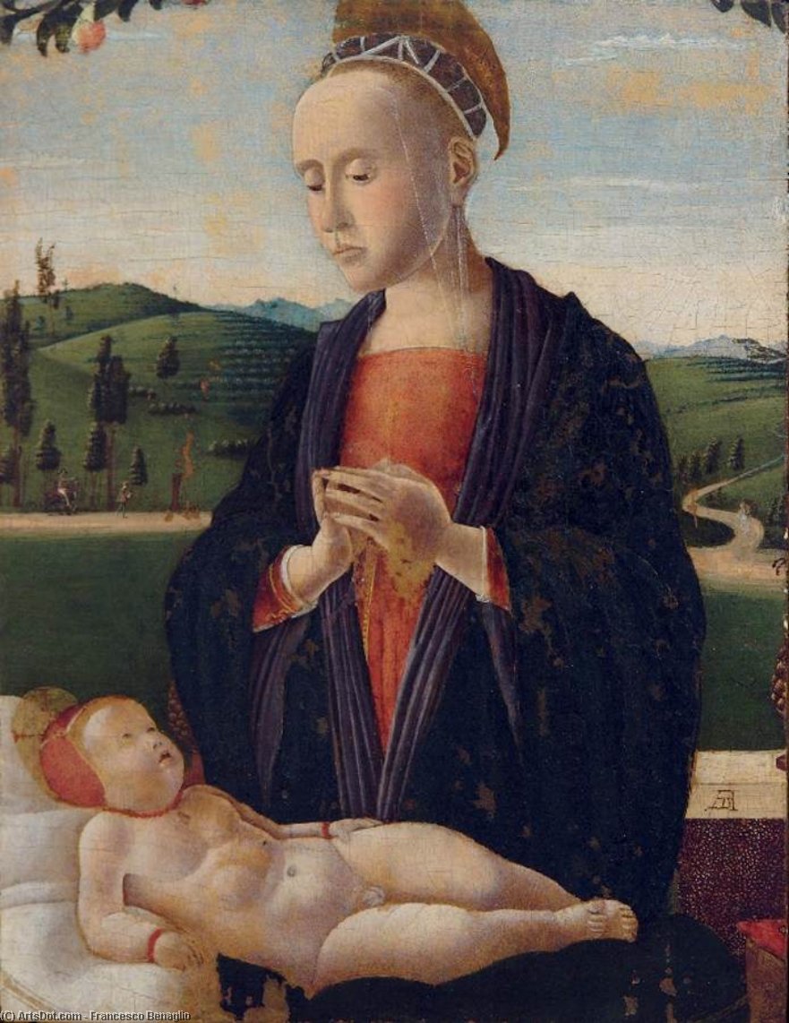 Wikioo.org - The Encyclopedia of Fine Arts - Painting, Artwork by Francesco Benaglio - Madonna and Child