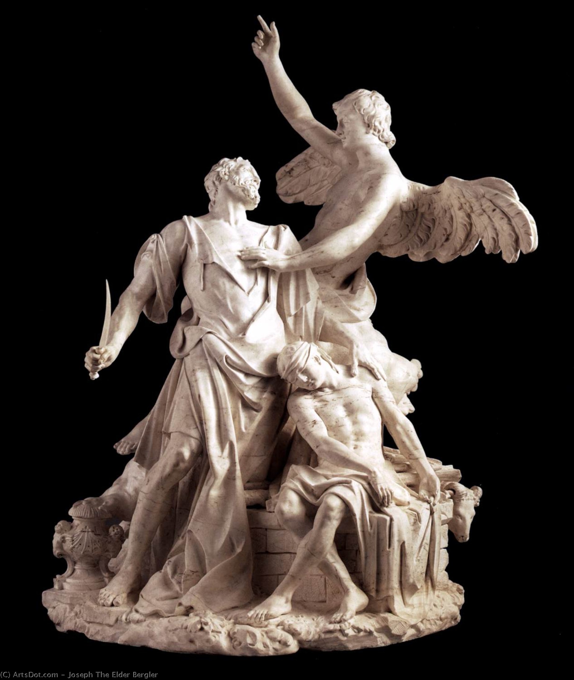 WikiOO.org - Encyclopedia of Fine Arts - Maleri, Artwork Joseph The Elder Bergler - The Sacrifice of Abraham