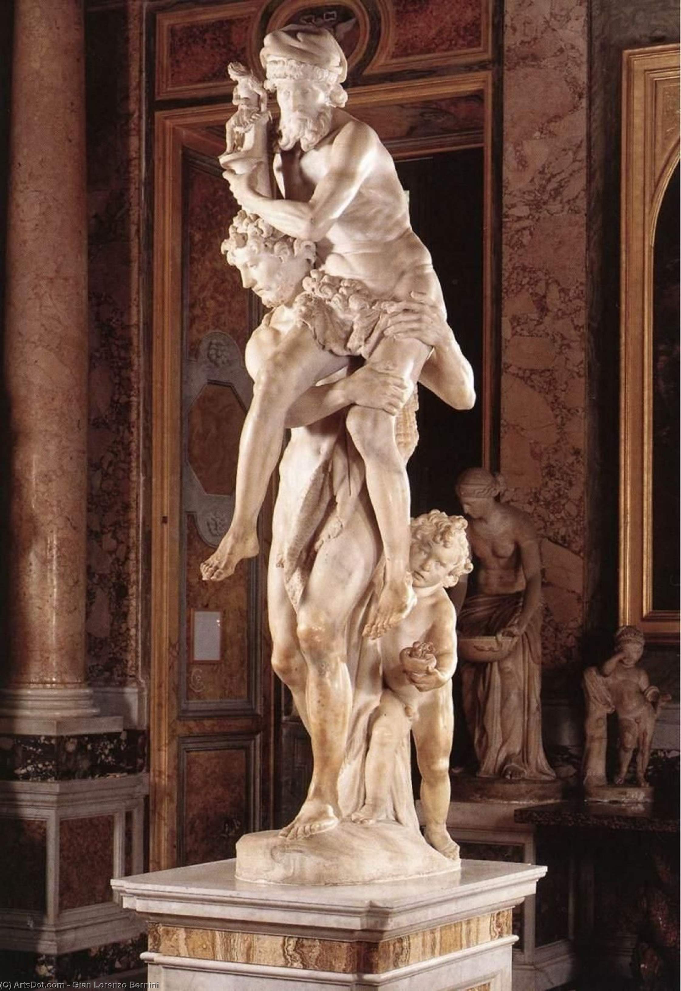 Wikioo.org - The Encyclopedia of Fine Arts - Painting, Artwork by Gian Lorenzo Bernini - Aeneas, Anchises, and Ascanius