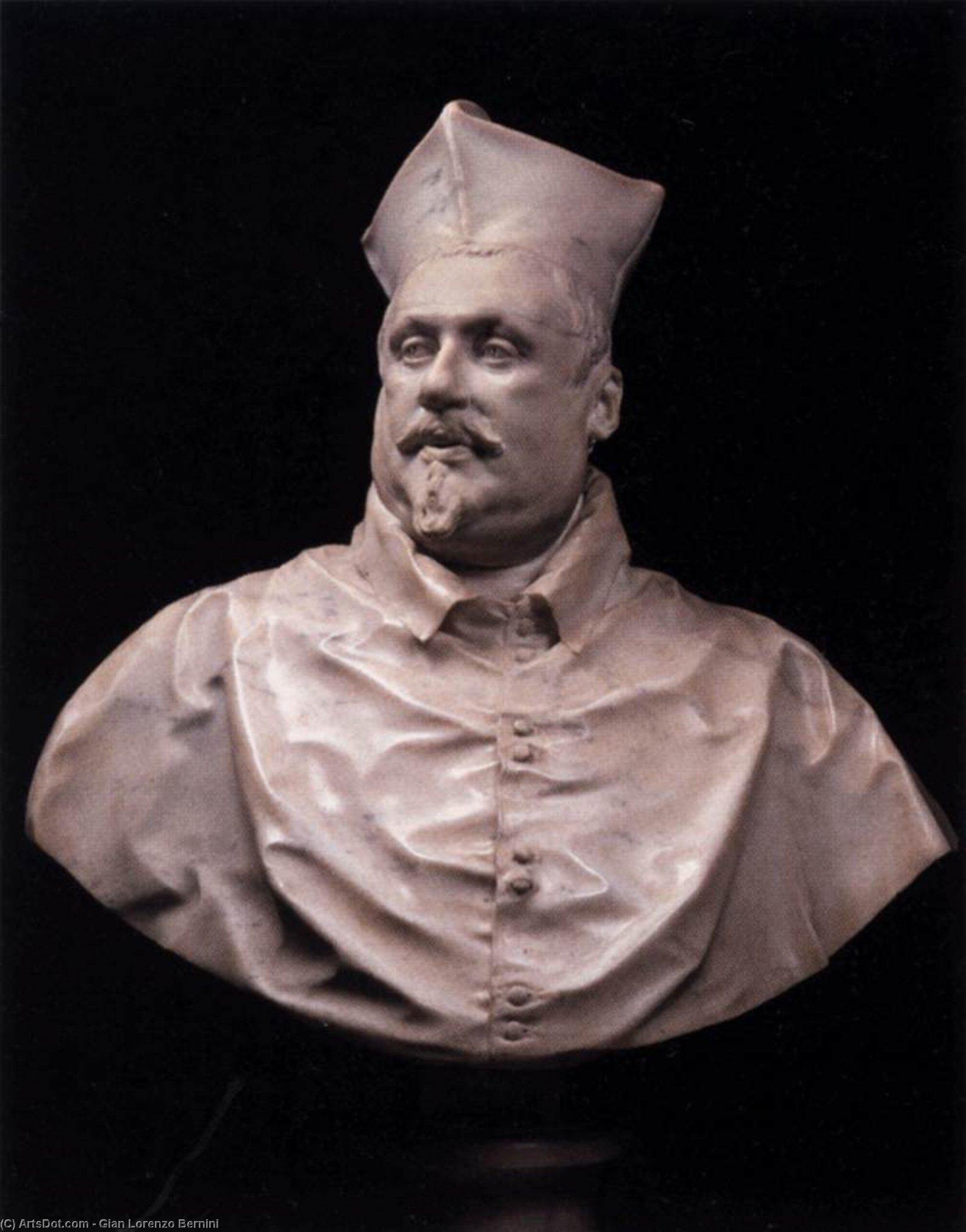 WikiOO.org - Encyclopedia of Fine Arts - Lukisan, Artwork Gian Lorenzo Bernini - Bust of Scipione Borghese