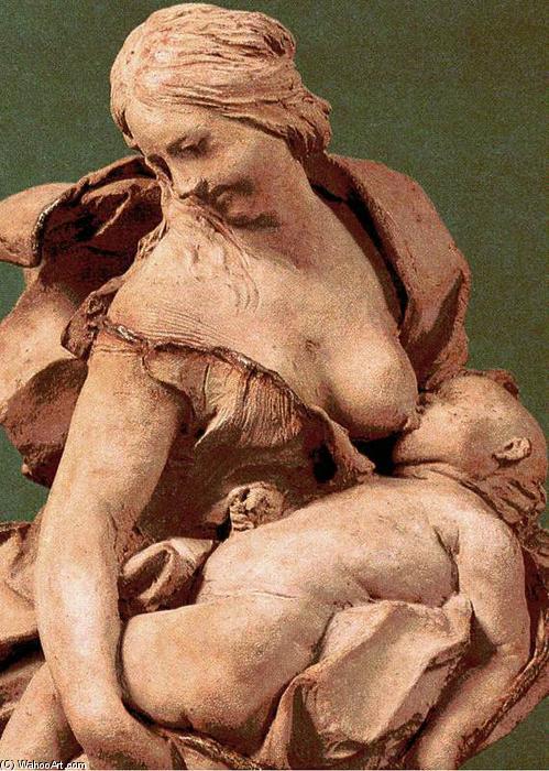 Wikioo.org - Die Enzyklopädie bildender Kunst - Malerei, Kunstwerk von Gian Lorenzo Bernini - Gnadenbrot Ankopplung sich vier Kindern Ausschnitt