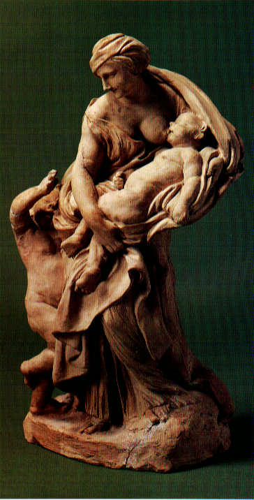 Wikioo.org - The Encyclopedia of Fine Arts - Painting, Artwork by Gian Lorenzo Bernini - Charity with two children