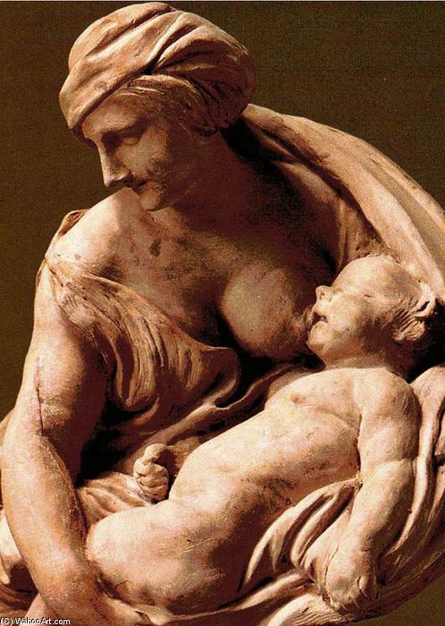 WikiOO.org – 美術百科全書 - 繪畫，作品 Gian Lorenzo Bernini - 慈善机构  与  两 孩子 细节