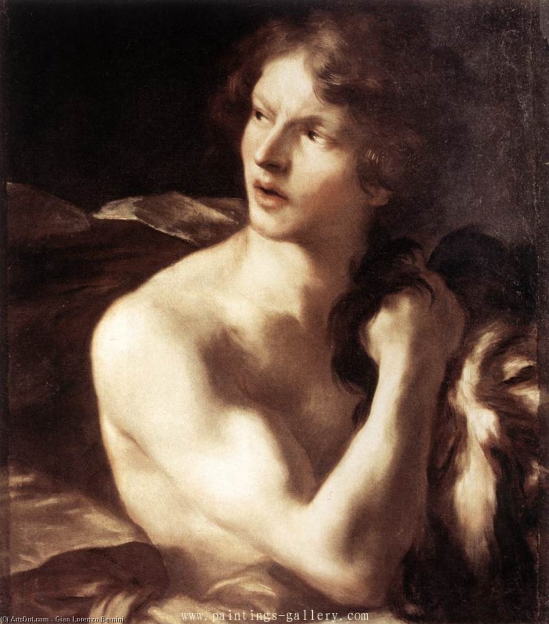 Wikioo.org - Die Enzyklopädie bildender Kunst - Malerei, Kunstwerk von Gian Lorenzo Bernini - david mit dem kopf von goliath