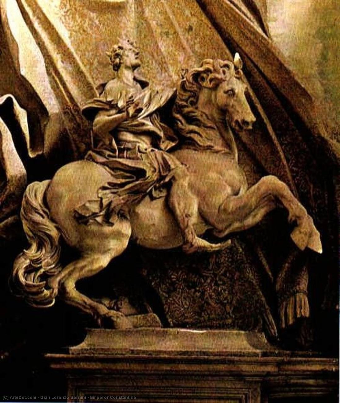 Wikioo.org – L'Enciclopedia delle Belle Arti - Pittura, Opere di Gian Lorenzo Bernini - imperatore Costantino