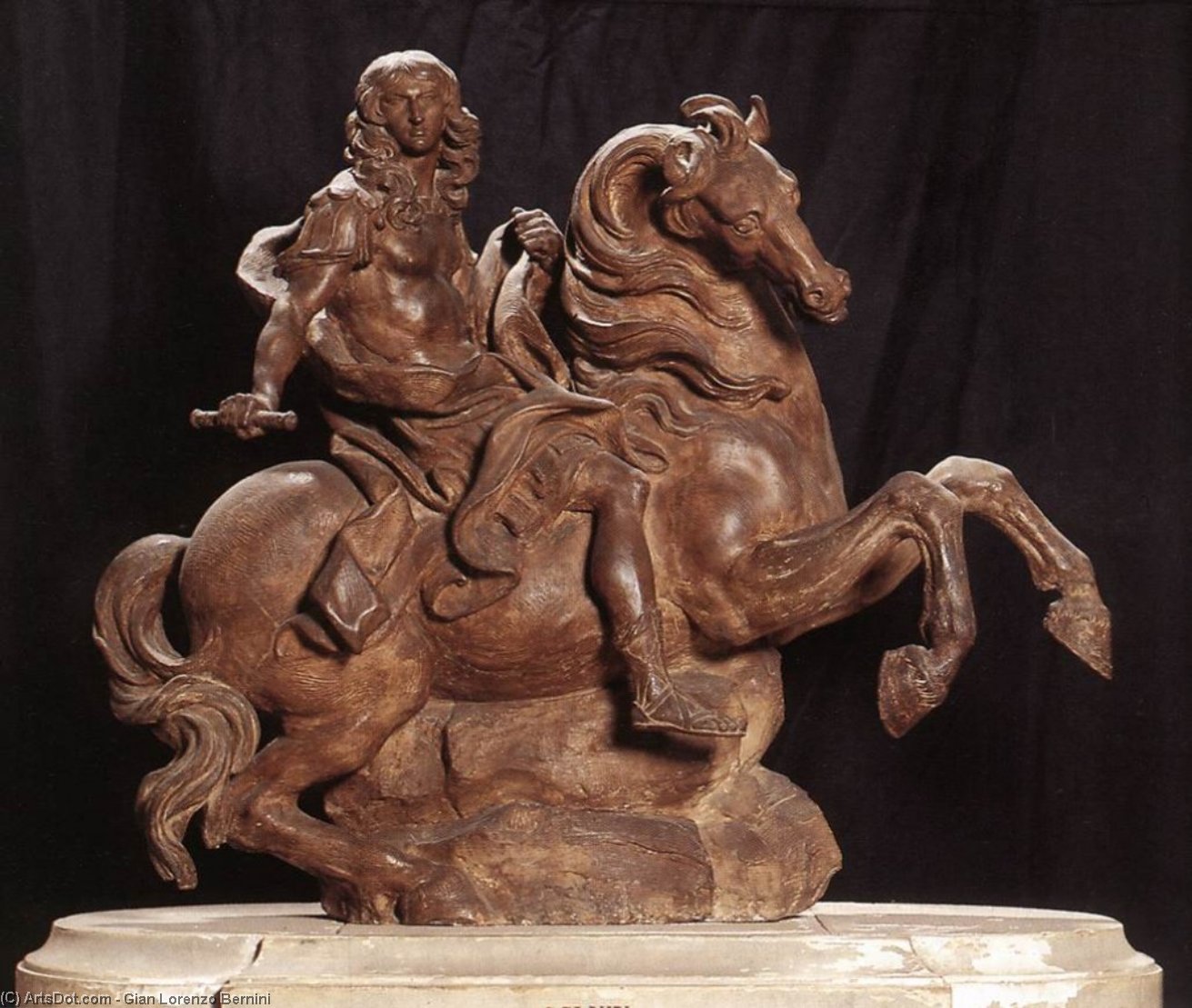WikiOO.org – 美術百科全書 - 繪畫，作品 Gian Lorenzo Bernini - 骑马雕像 的 国王 路易十四