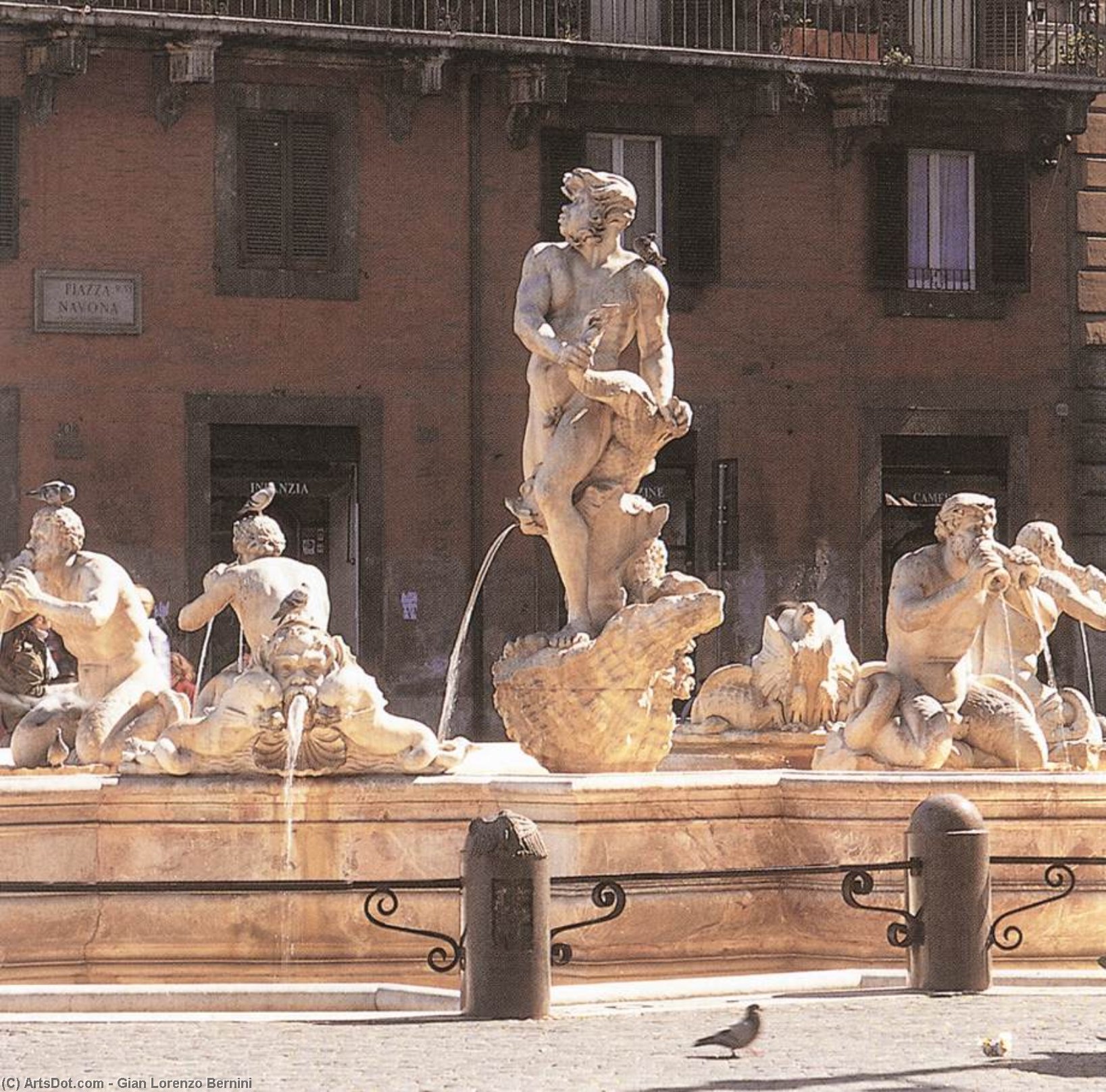 Wikioo.org - สารานุกรมวิจิตรศิลป์ - จิตรกรรม Gian Lorenzo Bernini - Fountain of the Moor