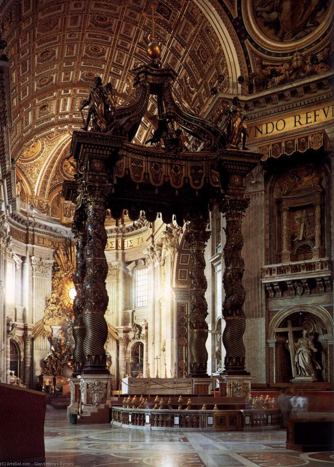 WikiOO.org - אנציקלופדיה לאמנויות יפות - ציור, יצירות אמנות Gian Lorenzo Bernini - The Baldacchino