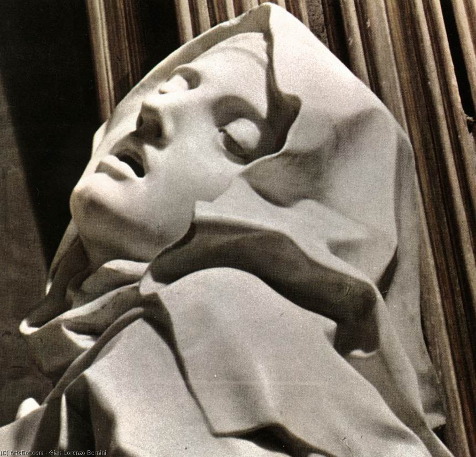 Wikioo.org – La Enciclopedia de las Bellas Artes - Pintura, Obras de arte de Gian Lorenzo Bernini - el éxtasis todaclasede  santa  Teresa  Detalle