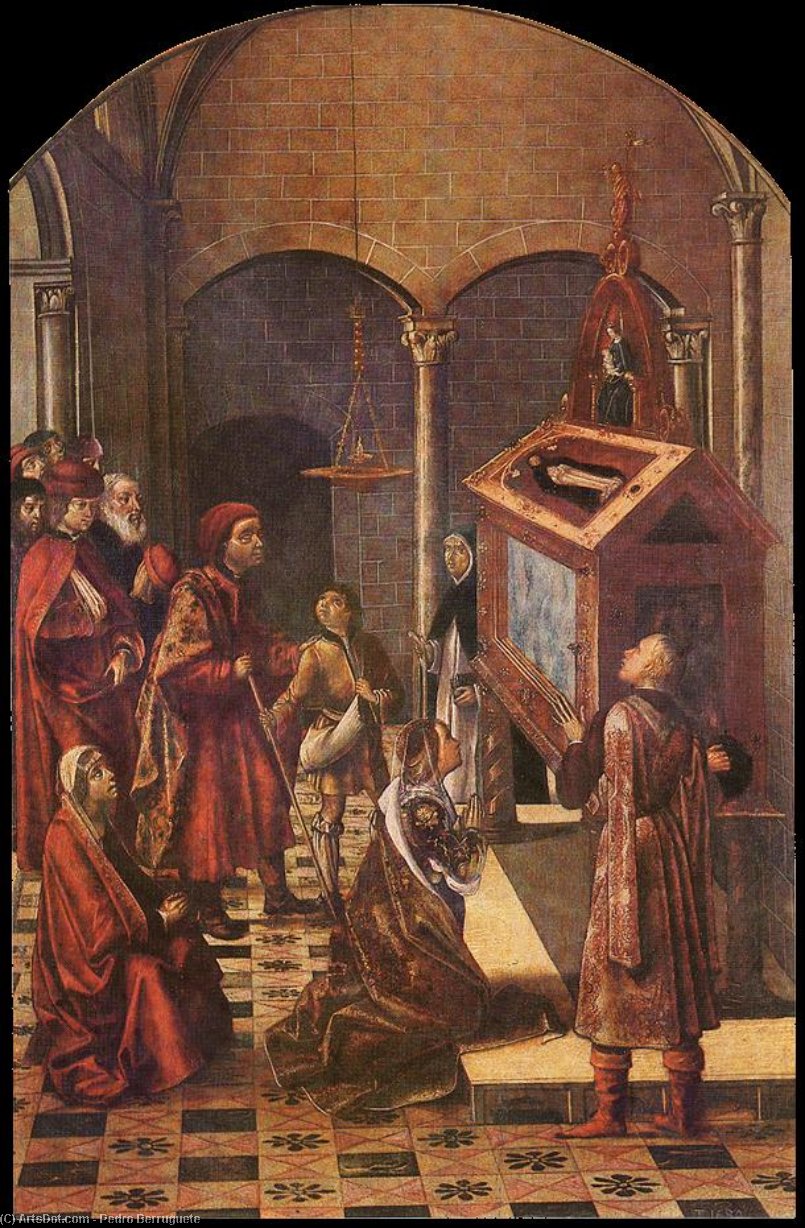 Wikioo.org - The Encyclopedia of Fine Arts - Painting, Artwork by Pedro Berruguete - The Tomb of Saint Peter Martyr