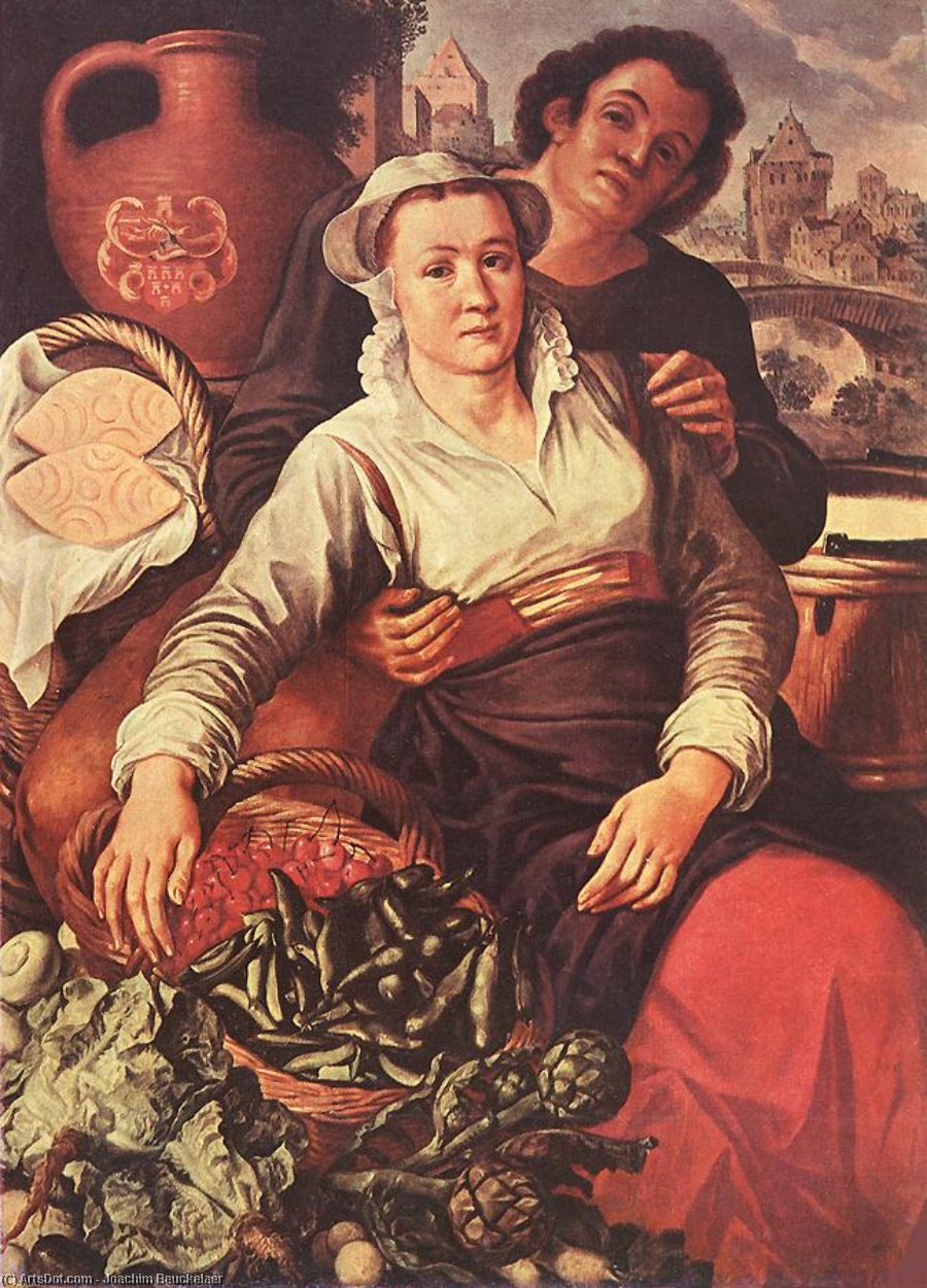 Wikioo.org - The Encyclopedia of Fine Arts - Painting, Artwork by Joachim Beuckelaer - Market Scene